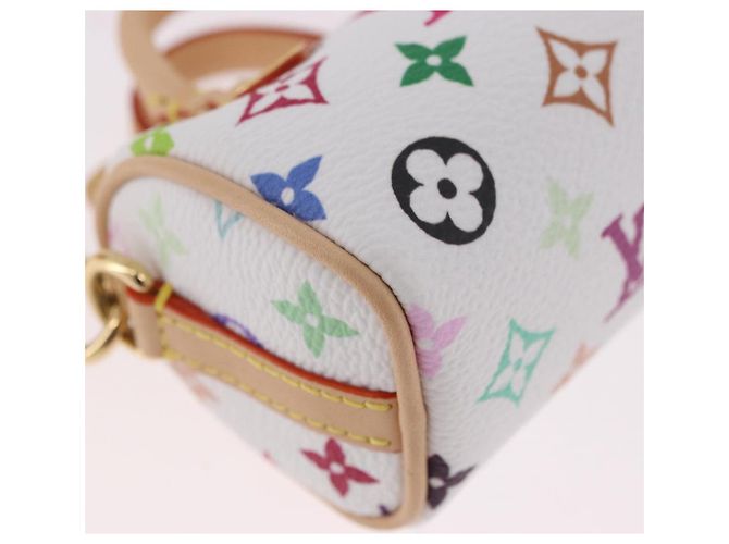 LOUIS VUITTON Portachiavi Micro Speedy Multicolor Bianco M03729 LV Auth 185046SM - vista 16