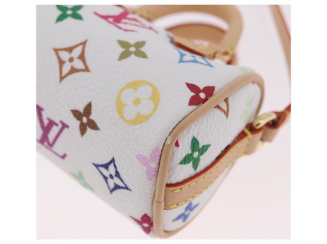 LOUIS VUITTON Portachiavi Micro Speedy Multicolor Bianco M03729 LV Auth 185046SM - vista 17
