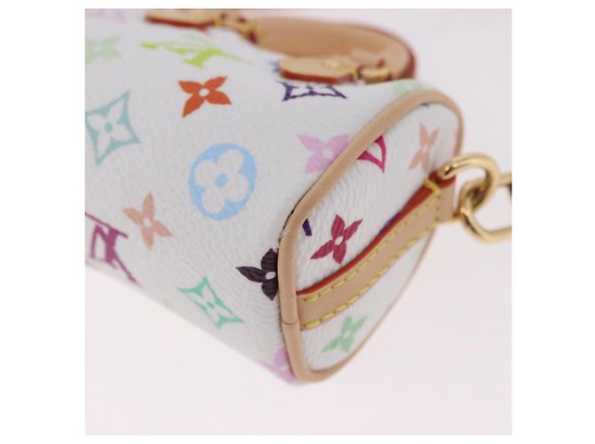 LOUIS VUITTON Portachiavi Micro Speedy Multicolor Bianco M03729 LV Auth 185046SM - vista 19