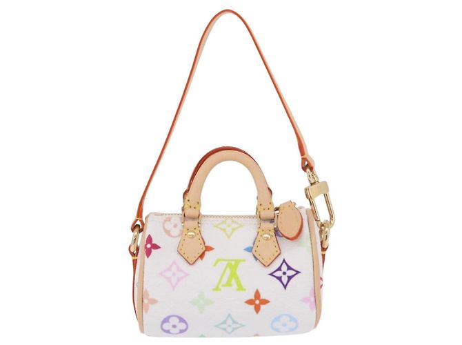 LOUIS VUITTON Portachiavi Micro Speedy Multicolor Bianco M03729 LV Auth 185046SM - vista 2