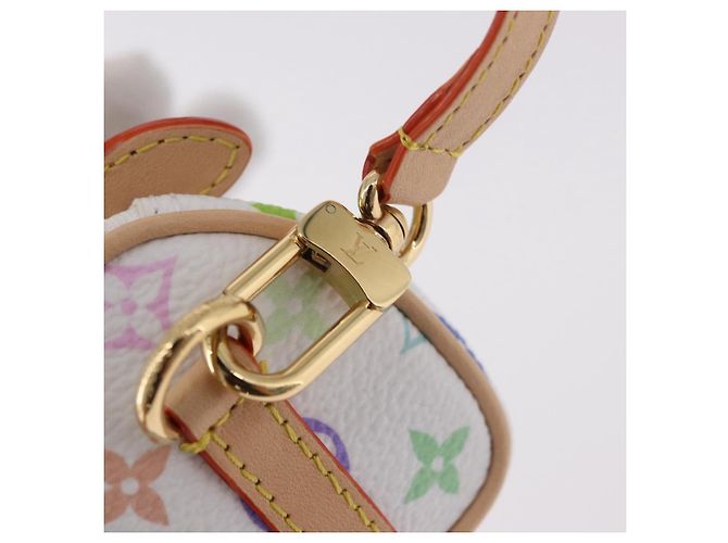 LOUIS VUITTON Portachiavi Micro Speedy Multicolor Bianco M03729 LV Auth 185046SM - vista 20