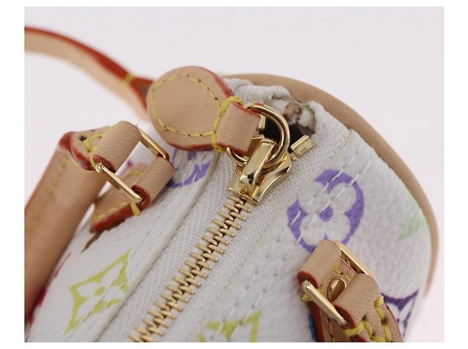 LOUIS VUITTON Portachiavi Micro Speedy Multicolor Bianco M03729 LV Auth 185046SM - vista 21