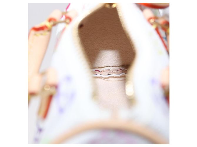 LOUIS VUITTON Portachiavi Micro Speedy Multicolor Bianco M03729 LV Auth 185046SM - vista 22