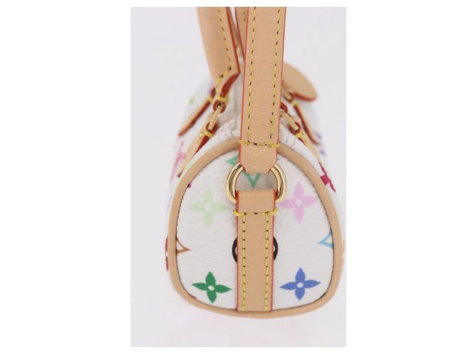 LOUIS VUITTON Portachiavi Micro Speedy Multicolor Bianco M03729 LV Auth 185046SM - vista 3