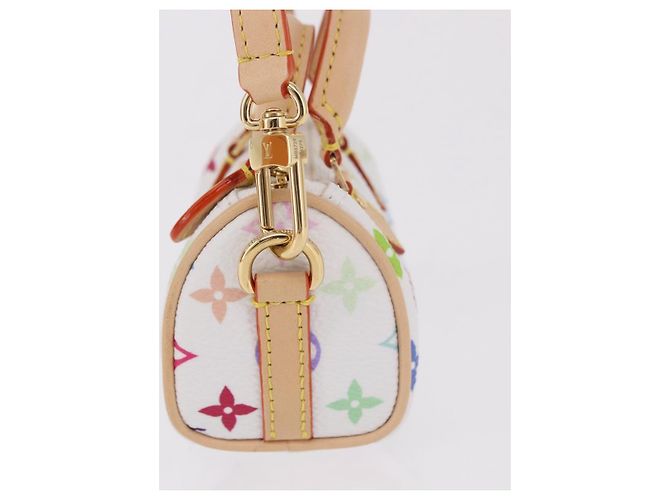 LOUIS VUITTON Portachiavi Micro Speedy Multicolor Bianco M03729 LV Auth 185046SM - vista 4