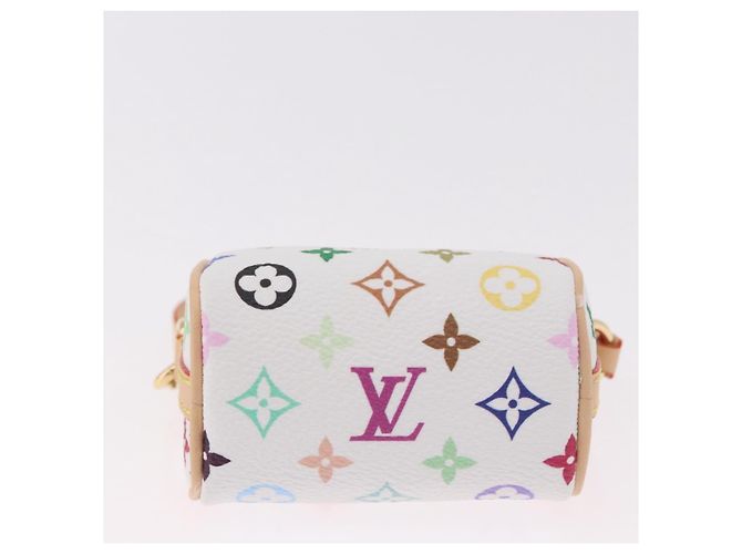 LOUIS VUITTON Portachiavi Micro Speedy Multicolor Bianco M03729 LV Auth 185046SM - vista 5