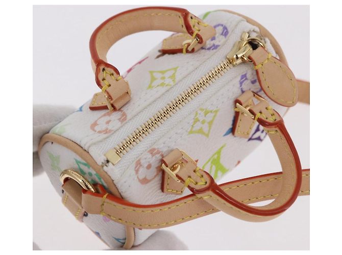 LOUIS VUITTON Portachiavi Micro Speedy Multicolor Bianco M03729 LV Auth 185046SM - vista 6