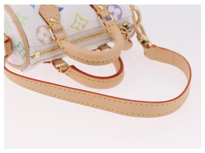 LOUIS VUITTON Portachiavi Micro Speedy Multicolor Bianco M03729 LV Auth 185046SM - vista 8