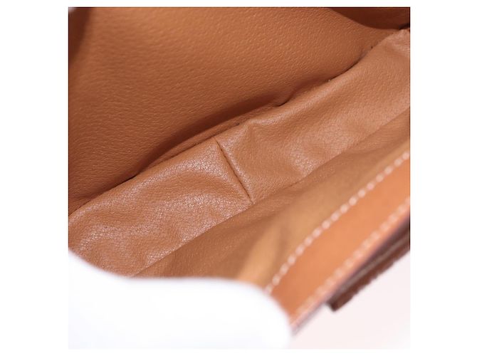 Céline Borsa CELINE Macadam Canvas PVC Pelle Marrone Oro Auth 185642 D'oro - vista 10