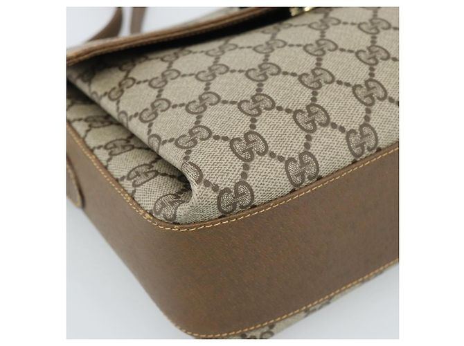 Borsa GUCCI GG Supreme Web Sherry Line PVC Beige Oro 904 02 084 Auth ep14773 D'oro - vista 15