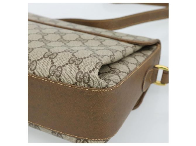 Borsa GUCCI GG Supreme Web Sherry Line PVC Beige Oro 904 02 084 Auth ep14773 D'oro - vista 16