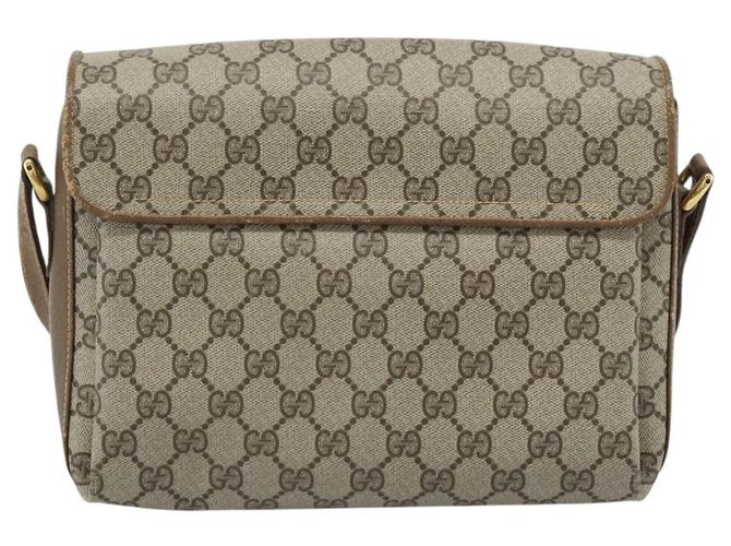 Borsa GUCCI GG Supreme Web Sherry Line PVC Beige Oro 904 02 084 Auth ep14773 D'oro - vista 2