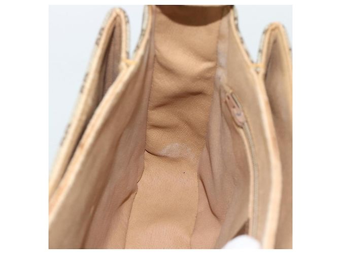 Borsa GUCCI GG Supreme Web Sherry Line PVC Beige Oro 904 02 084 Auth ep14773 D'oro - vista 20