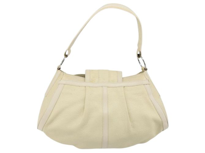 Bulgari Borsa a Spalla BVLGARI in Pelle Avorio Argento Auth bs35521 Crudo - vista 2
