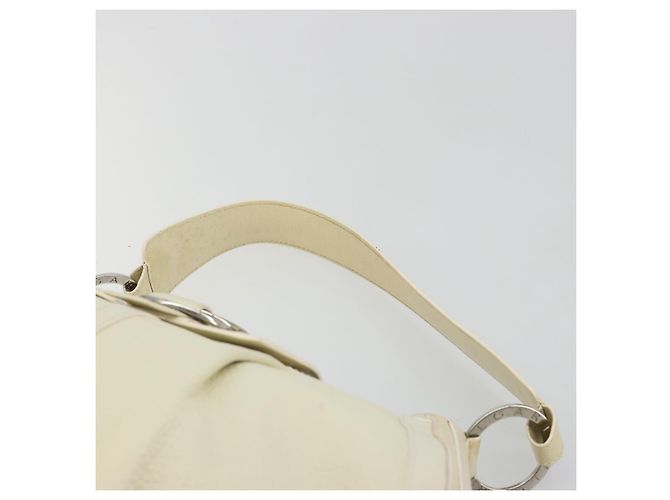 Bulgari Borsa a Spalla BVLGARI in Pelle Avorio Argento Auth bs35521 Crudo - vista 8