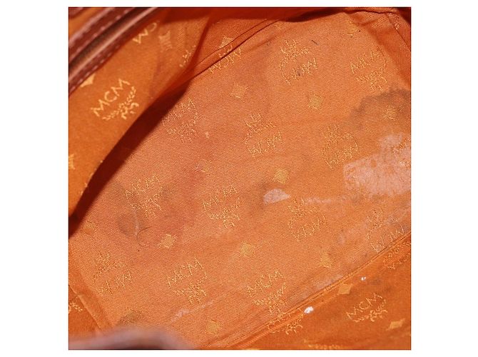 Borsa a tracolla MCM Vicetos Logogram Purse PVC Pelle Marrone Oro Auth ar13940 D'oro - vista 11