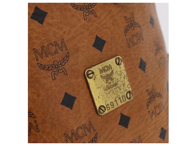 Borsa a tracolla MCM Vicetos Logogram Purse PVC Pelle Marrone Oro Auth ar13940 D'oro - vista 12