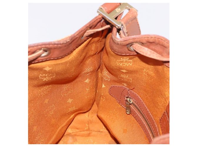 Borsa a tracolla MCM Vicetos Logogram Purse PVC Pelle Marrone Oro Auth ar13940 D'oro - vista 19
