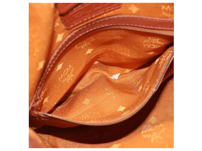 Borsa a tracolla MCM Vicetos Logogram Purse PVC Pelle Marrone Oro Auth ar13940 D'oro - vista 21