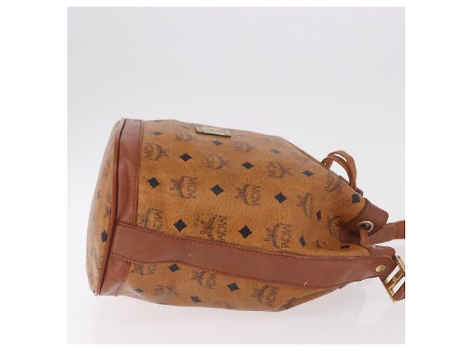 Borsa a tracolla MCM Vicetos Logogram Purse PVC Pelle Marrone Oro Auth ar13940 D'oro - vista 3