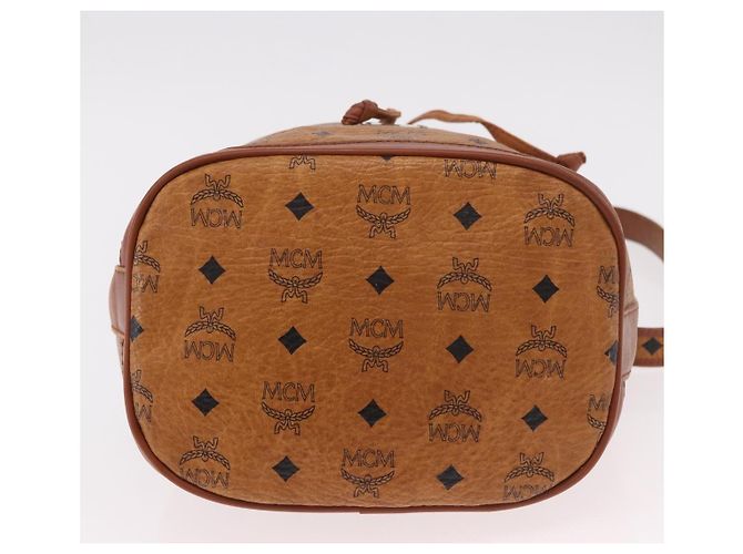 Borsa a tracolla MCM Vicetos Logogram Purse PVC Pelle Marrone Oro Auth ar13940 D'oro - vista 5