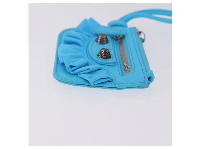 BALENCIAGA Le Cagolel Mini Hand Bag Leather Blue 671309 Auth 184859M Azul - vista 22