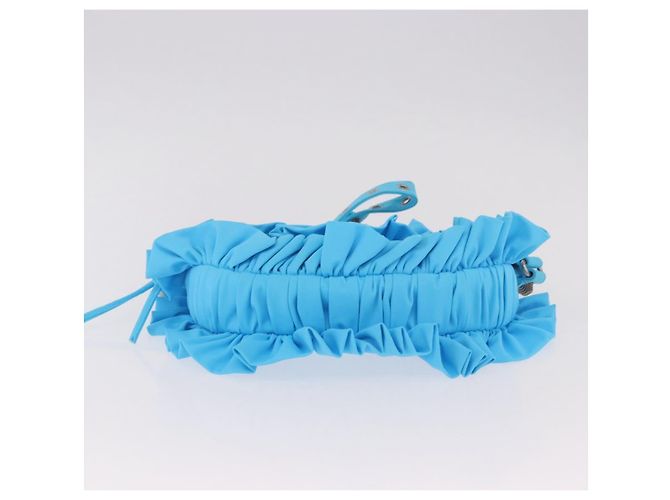 BALENCIAGA Le Cagolel Mini Hand Bag Leather Blue 671309 Auth 184859M Azul - vista 5
