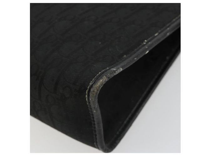 Clutch Christian Dior Trotter Canvas Black Gold Auth 185202 Nero D'oro - vista 15