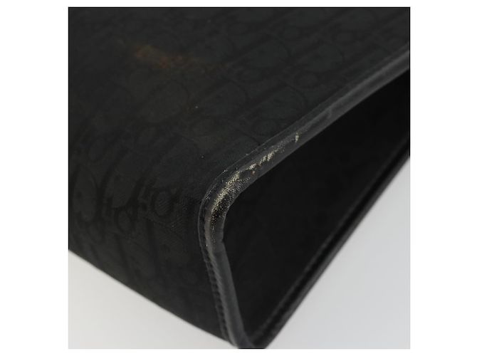 Clutch Christian Dior Trotter Canvas Black Gold Auth 185202 Nero D'oro - vista 7