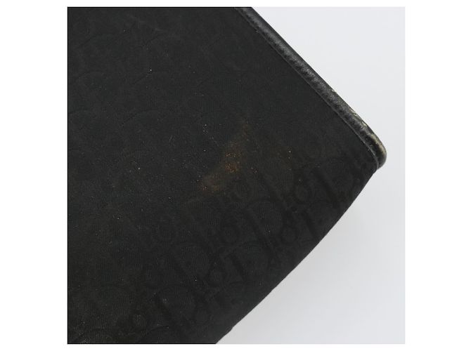 Clutch Christian Dior Trotter Canvas Black Gold Auth 185202 Nero D'oro - vista 8