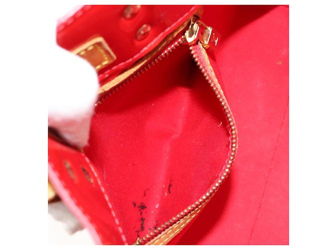 LOUIS VUITTON Borsa Monogram Vernis Reade PM Rosso Rouge M91088 LV Auth ti3945 - vista 24