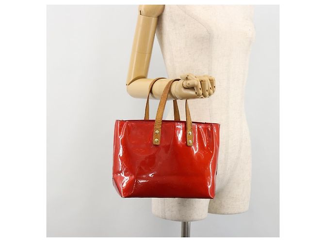 LOUIS VUITTON Borsa Monogram Vernis Reade PM Rosso Rouge M91088 LV Auth ti3945 - vista 25