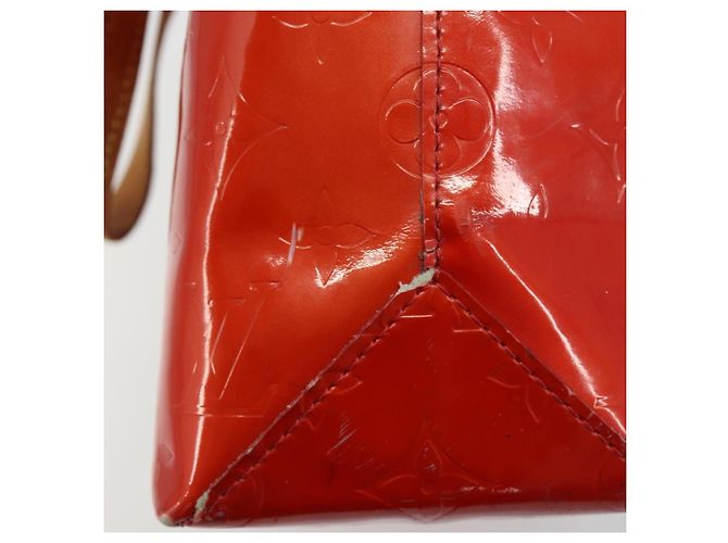 LOUIS VUITTON Borsa Monogram Vernis Reade PM Rosso Rouge M91088 LV Auth ti3945 - vista 8