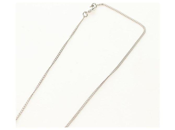 Collana CHANEL COCO Mark Cat in metallo Argento CC Autentica 184248M - vista 5