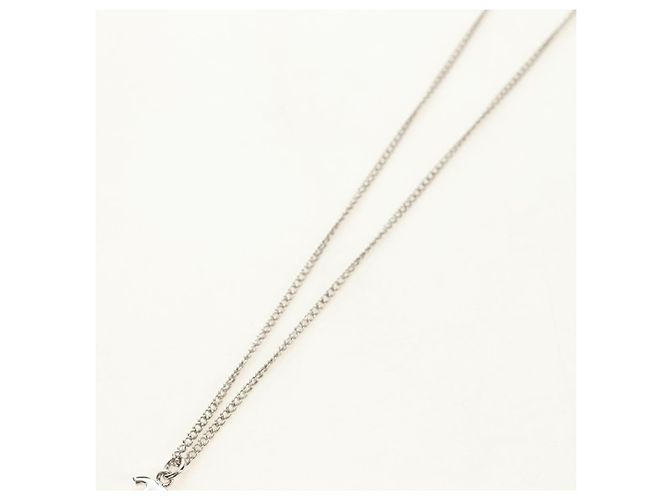 Collana CHANEL COCO Mark Cat in metallo Argento CC Autentica 184248M - vista 8