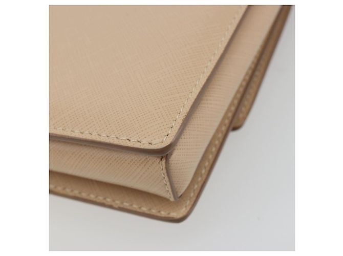 Borsa a tracolla con catena Salvatore Ferragamo in pelle beige oro Auth ki6669V - vista 15
