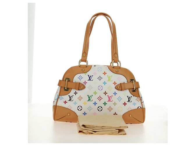 LOUIS VUITTON Borsa Claudia Monogram Multicolor Bianco M40193 Auth BA13291SAV - vista 12