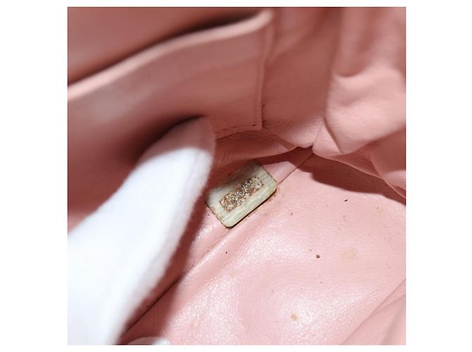 CHANEL Matelasse Chain Shoulder Bag Canvas Pink Gold CC Auth 183065M Rosa D'oro - vista 11