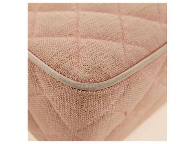 CHANEL Matelasse Chain Shoulder Bag Canvas Pink Gold CC Auth 183065M Rosa D'oro - vista 18