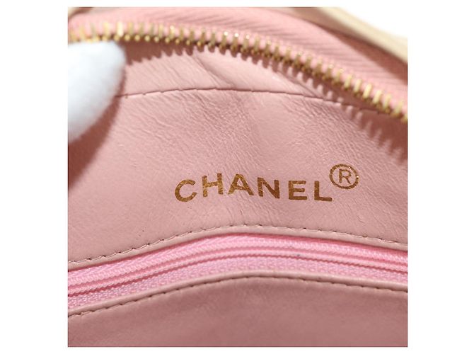 CHANEL Matelasse Chain Shoulder Bag Canvas Pink Gold CC Auth 183065M Rosa D'oro - vista 27