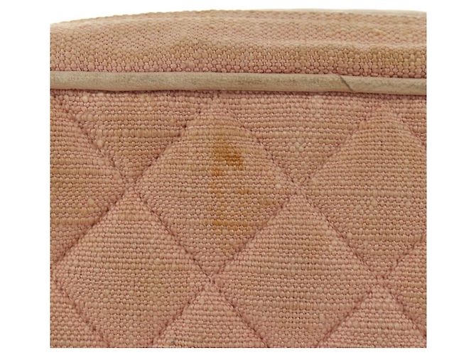 CHANEL Matelasse Chain Shoulder Bag Canvas Pink Gold CC Auth 183065M Rosa D'oro - vista 3