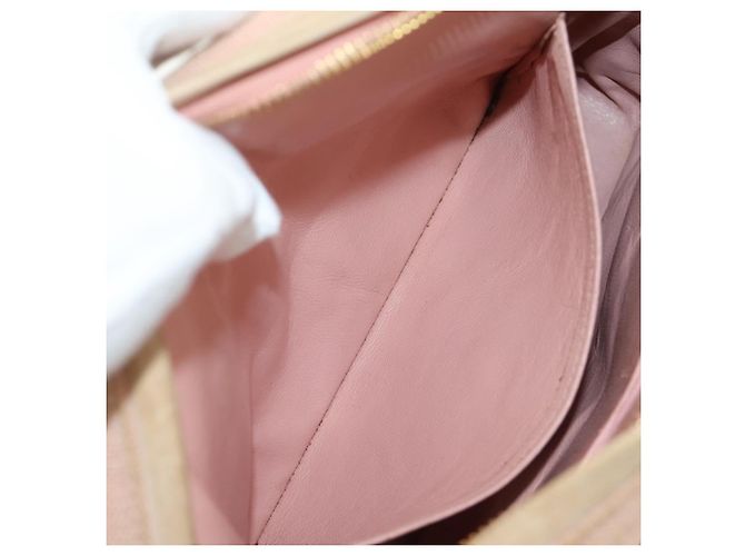 CHANEL Matelasse Chain Shoulder Bag Canvas Pink Gold CC Auth 183065M Rosa D'oro - vista 30