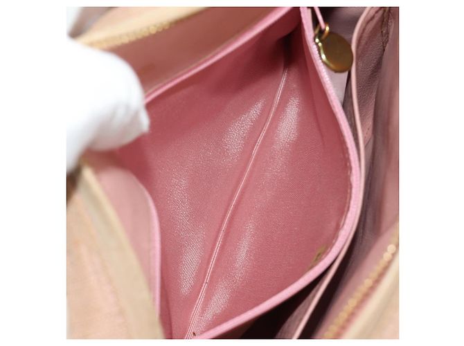 CHANEL Matelasse Chain Shoulder Bag Canvas Pink Gold CC Auth 183065M Rosa D'oro - vista 32