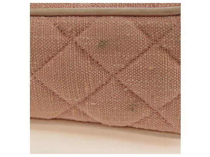 CHANEL Matelasse Chain Shoulder Bag Canvas Pink Gold CC Auth 183065M Rosa D'oro - vista 5