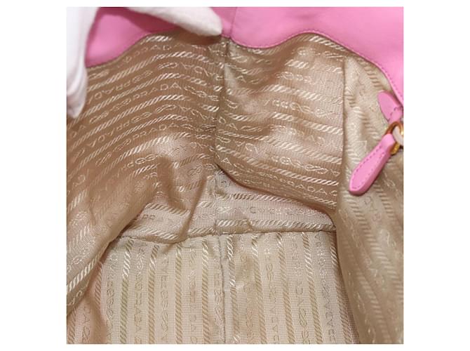 Borsa PRADA Nylon Rosa Oro Auth ka4702A D'oro - vista 19