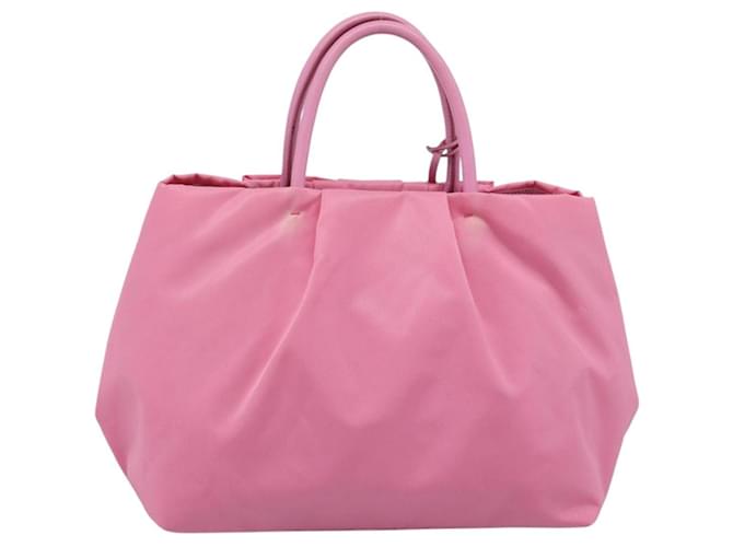 Borsa PRADA Nylon Rosa Oro Auth ka4702A D'oro - vista 2