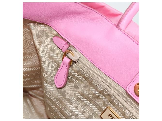 Borsa PRADA Nylon Rosa Oro Auth ka4702A D'oro - vista 20