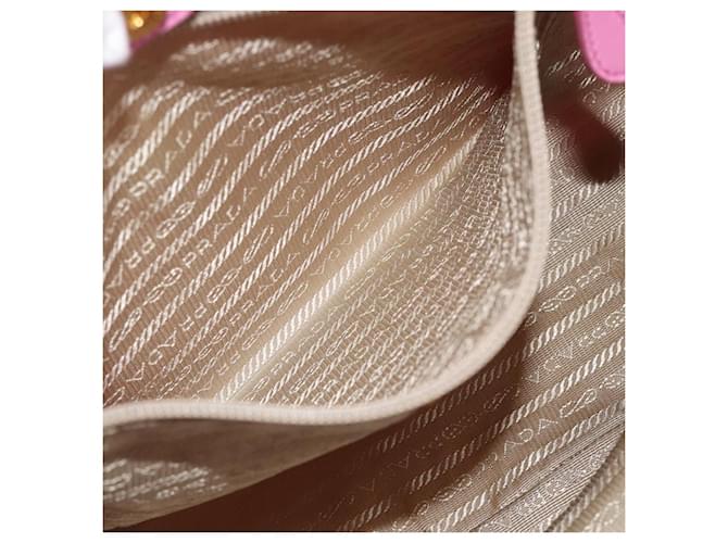 Borsa PRADA Nylon Rosa Oro Auth ka4702A D'oro - vista 21