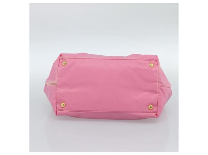 Borsa PRADA Nylon Rosa Oro Auth ka4702A D'oro - vista 5