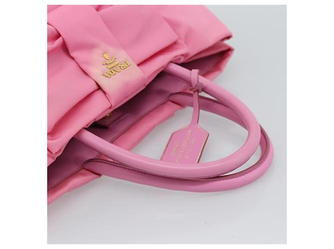 Borsa PRADA Nylon Rosa Oro Auth ka4702A D'oro - vista 7